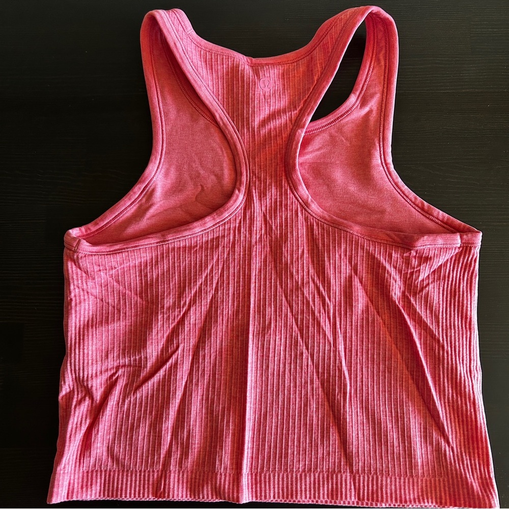 Lululemon Ebb to Street Cropped Racerback Tank—Sakura Pink (size 10) - Picture 2 of 5